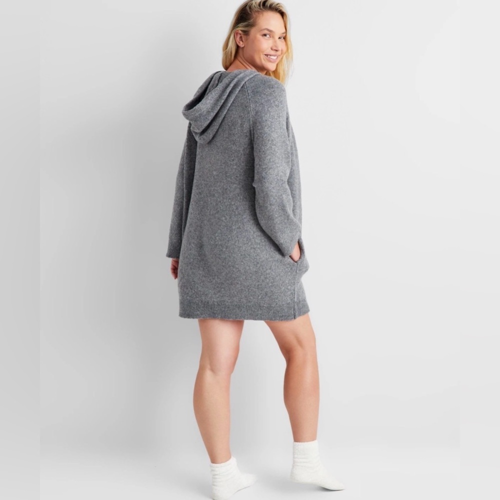 State of Day Women's Indulge & Rest Loungewear Tunic Hoodie Pewter Heather Grey